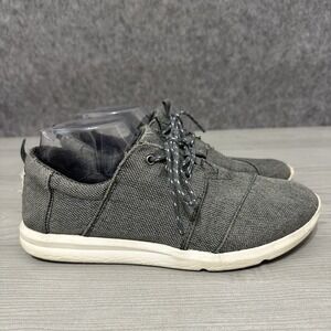 TOMS Del Rey Women's 8.5 Steel Grey Canvas Lace Up Sneakers Casual Shoes